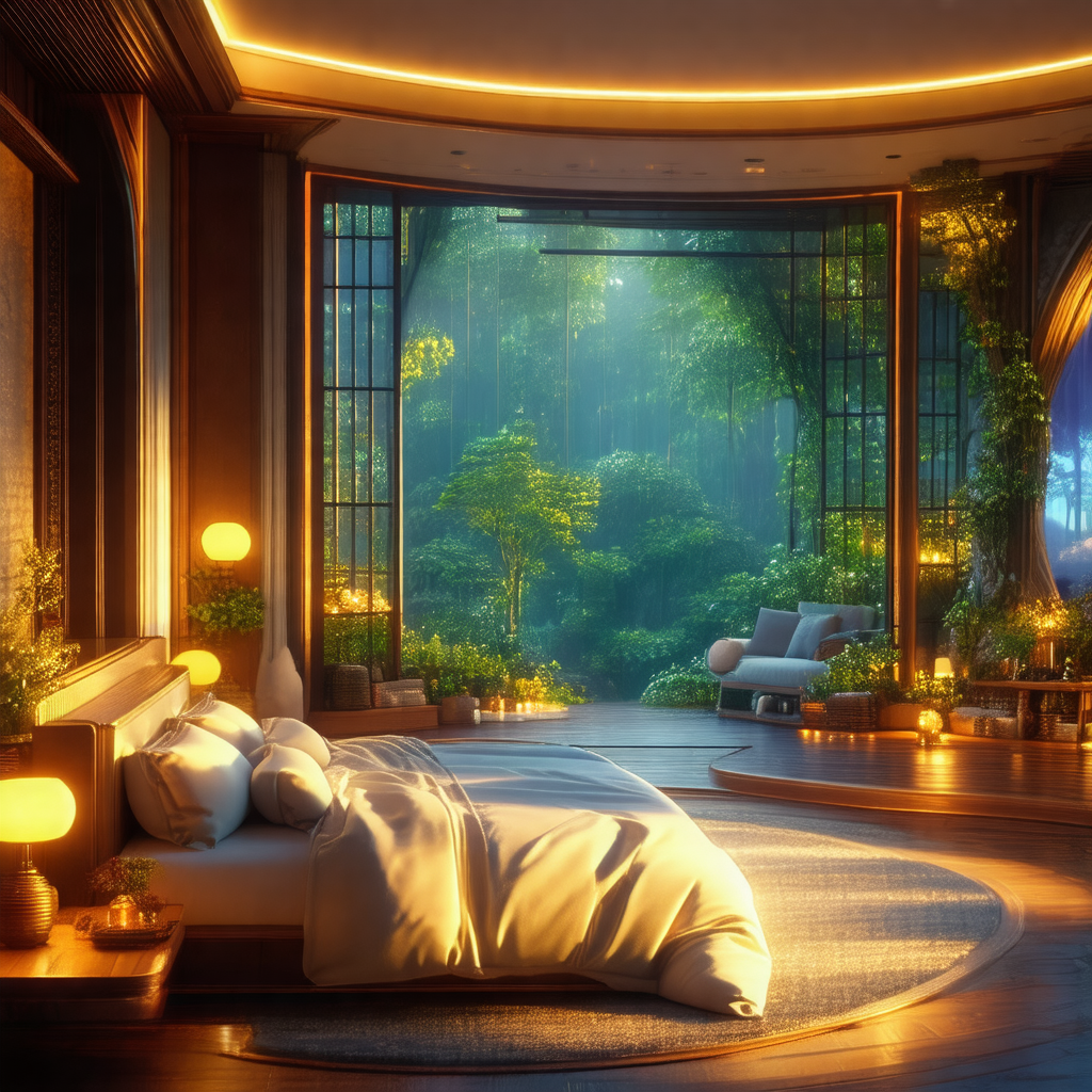 Large, well-lit bedroom with a large bed situated in the ...