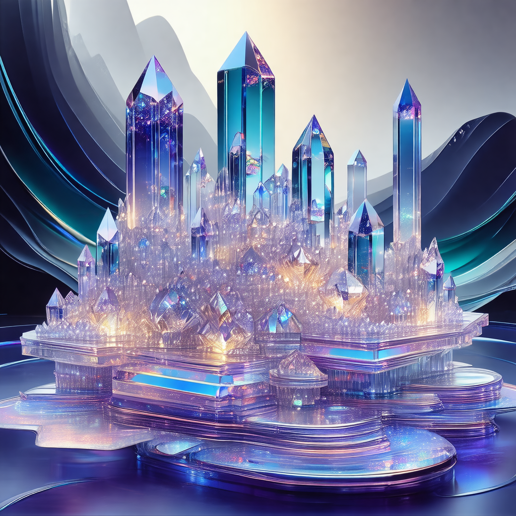Large, intricate structure made of crystal-like elements
