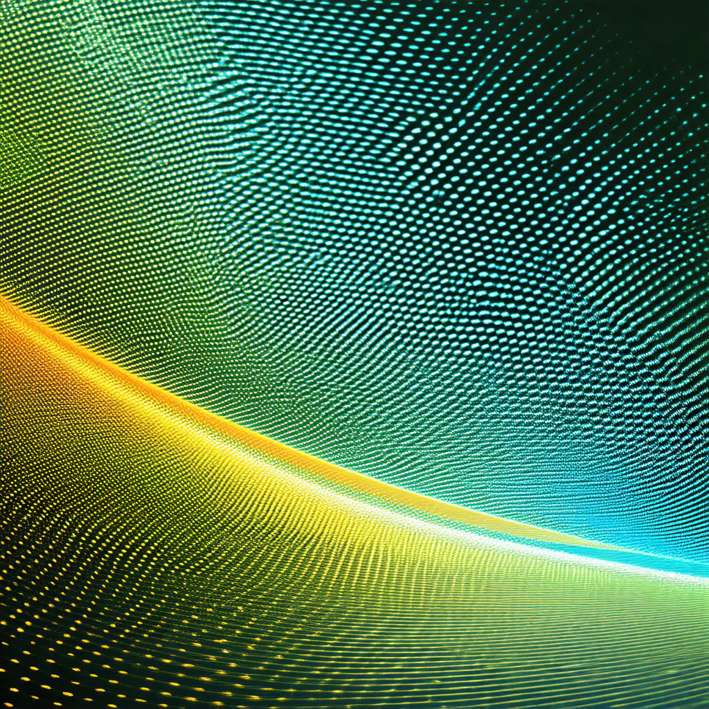 Close-up of a green and yellow patterned surface