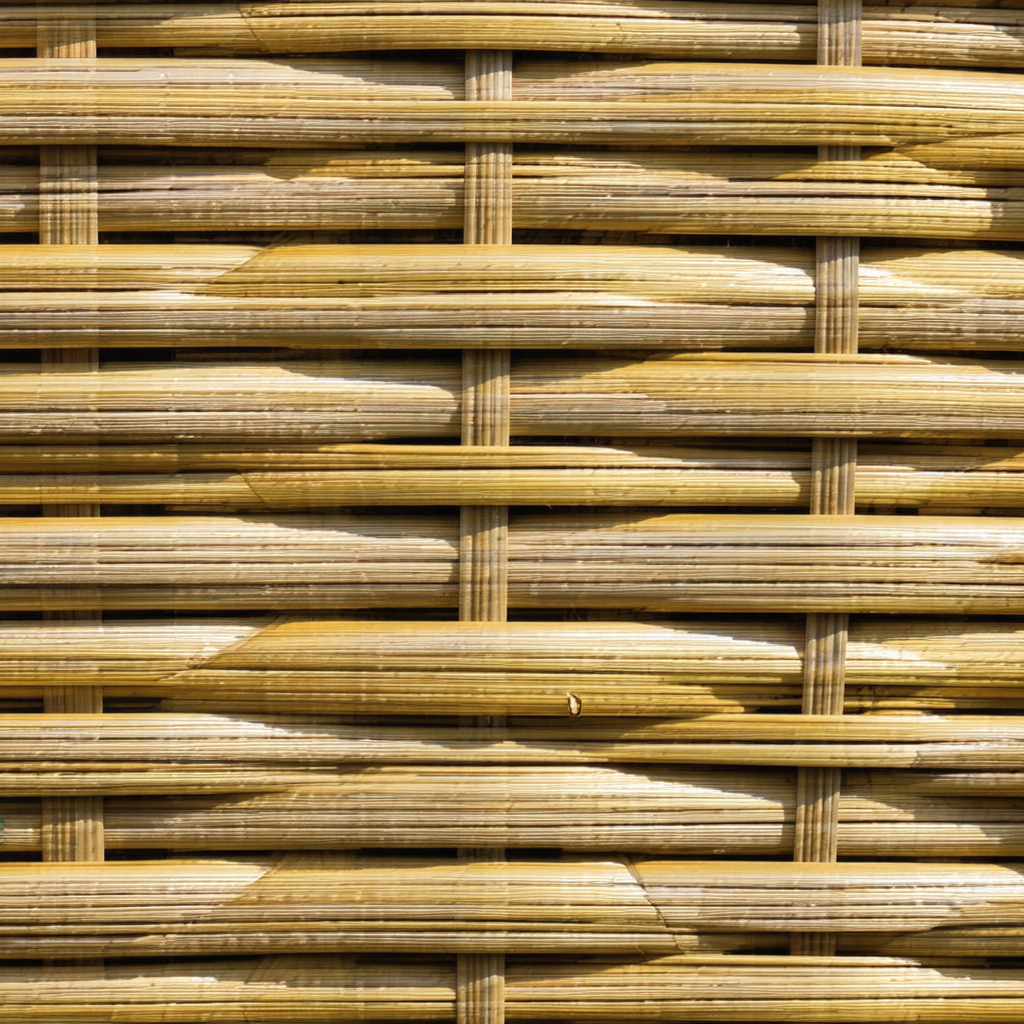 Close-up of a woven basket made of straw