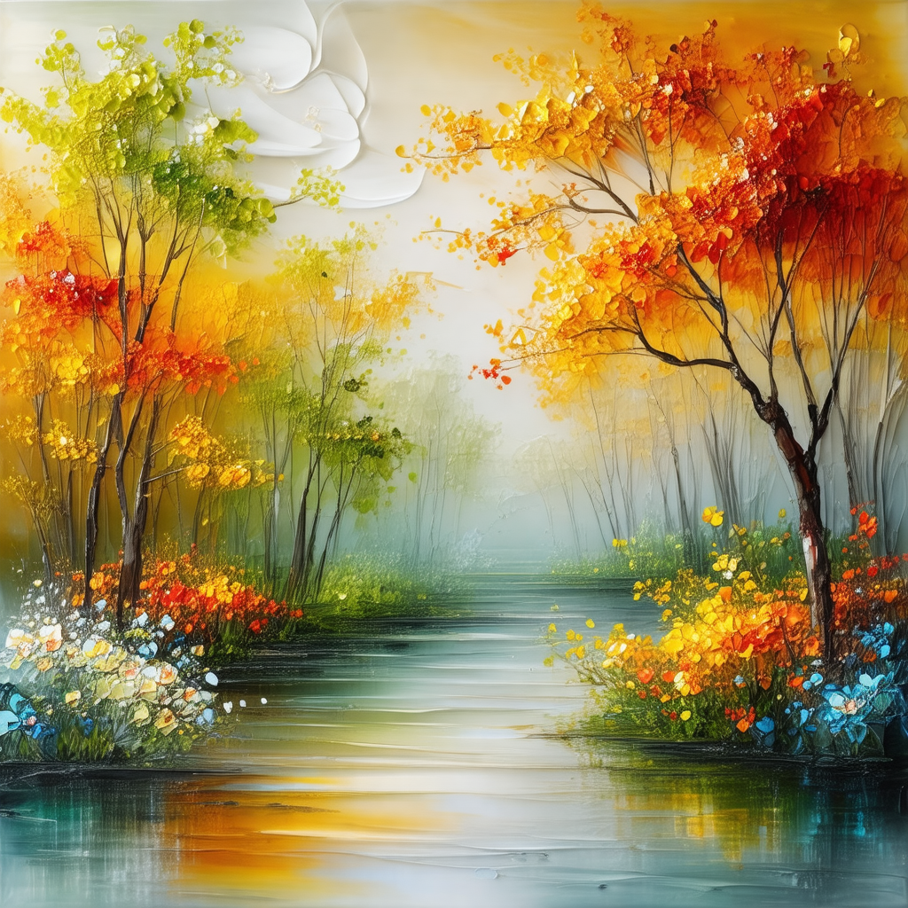 Serene scene of a river flowing through a forest