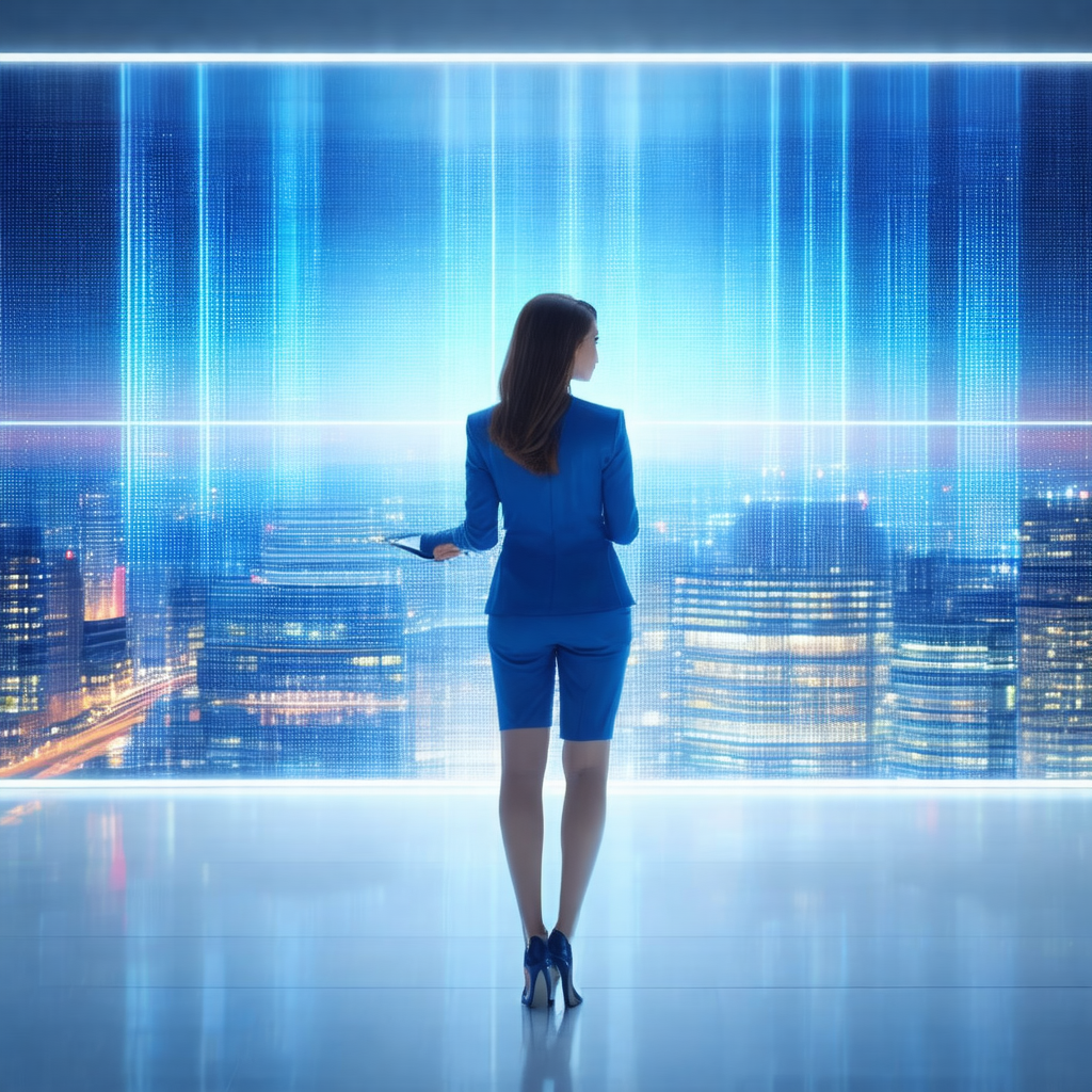 Woman standing in a room, holding a cell phone in her hand