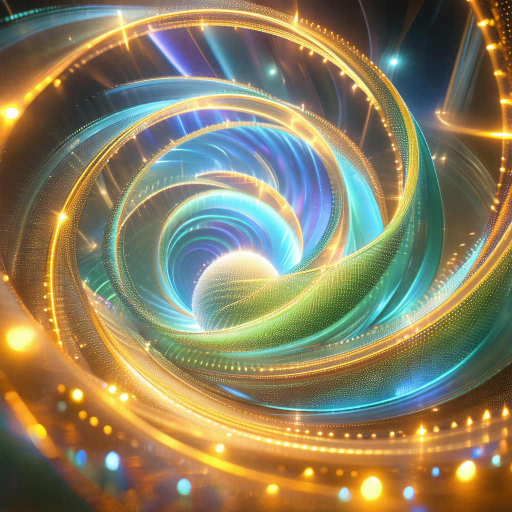 Colorful and vibrant artistic representation of a spiral
