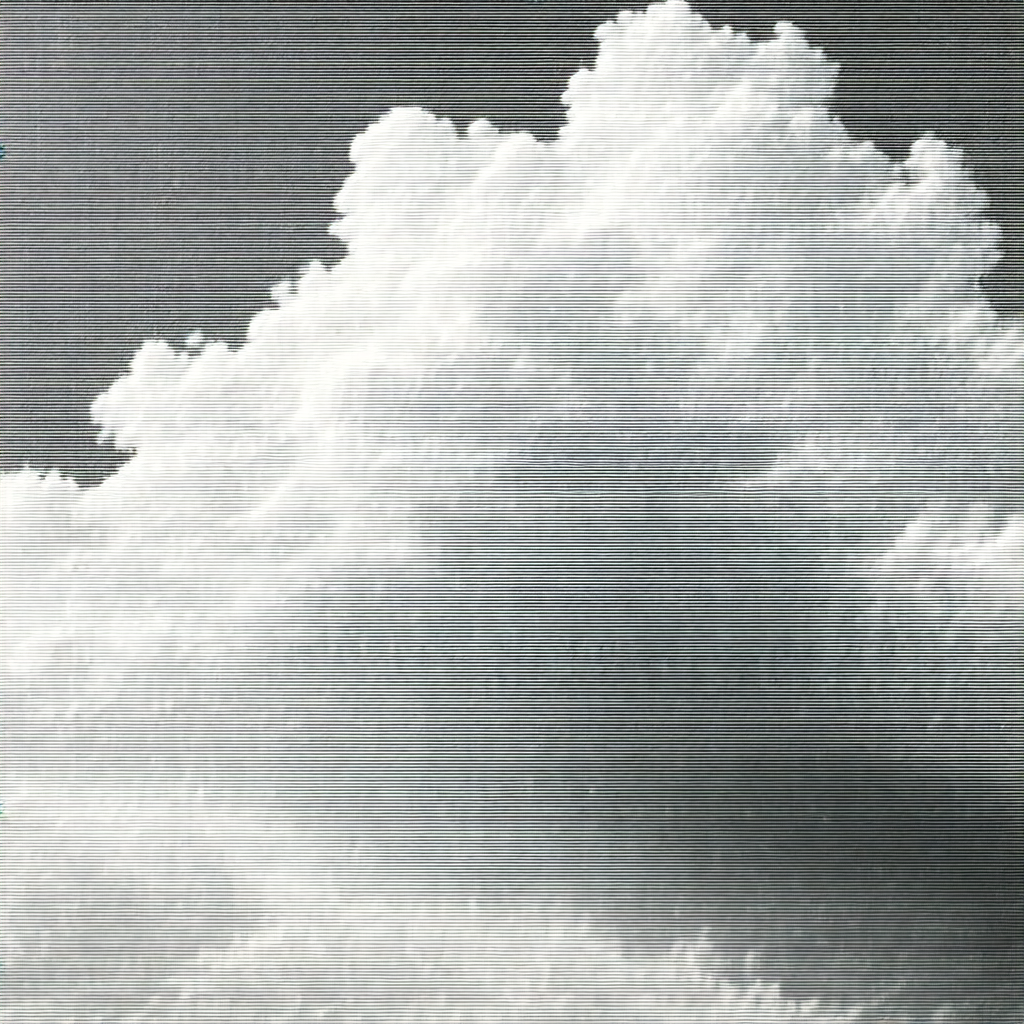 Large, dark cloud with a white, fluffy center