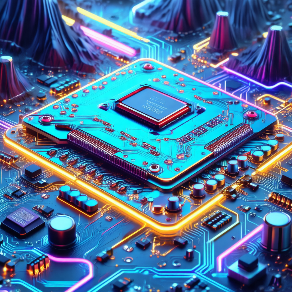 Computer-generated (cgi) representation of a computer chi...