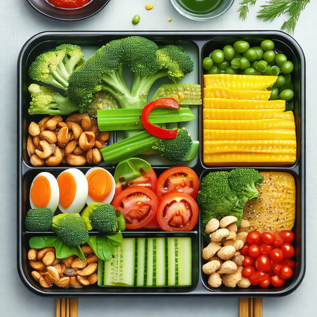 Large tray filled with a variety of fresh vegetables and ...