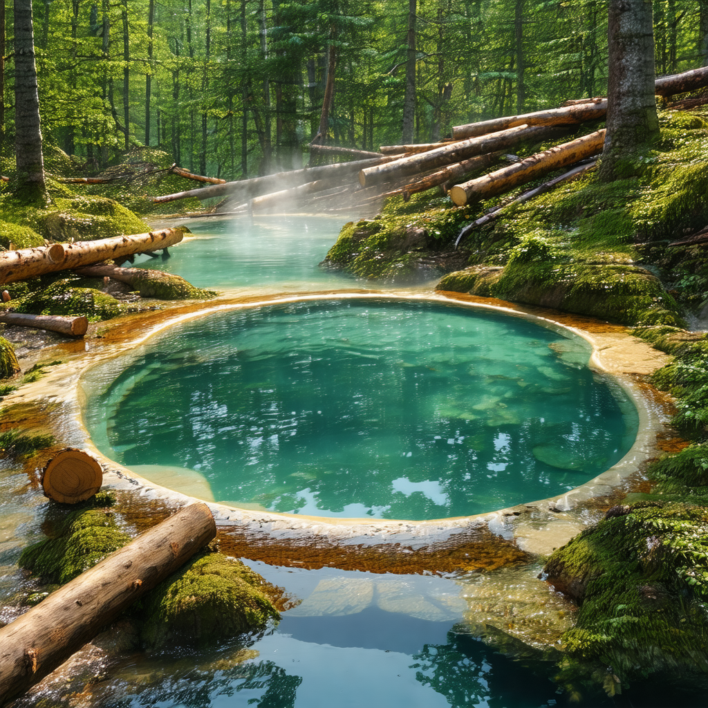 Beautiful natural setting with a large, clear pool of wat...