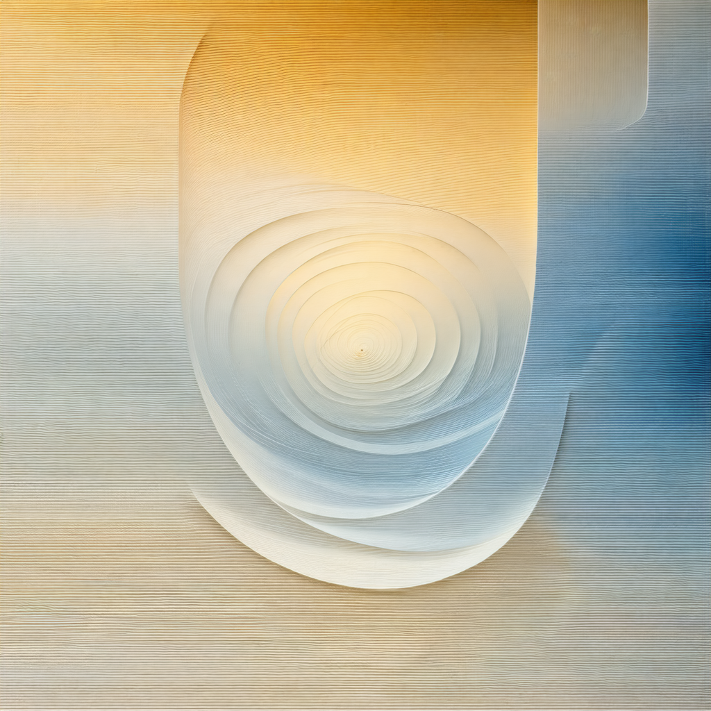 Large, curved white sculpture that resembles a spiral or ...