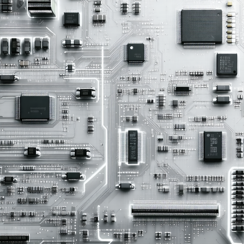 Close-up of a computer circuit board, showcasing the intr...