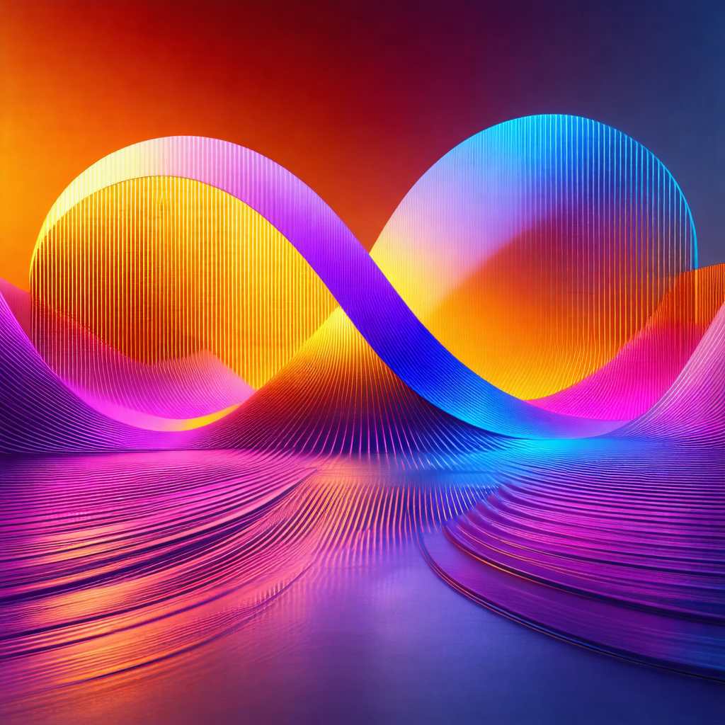 Large, colorful sculpture of a spiral or a wave, possibly...