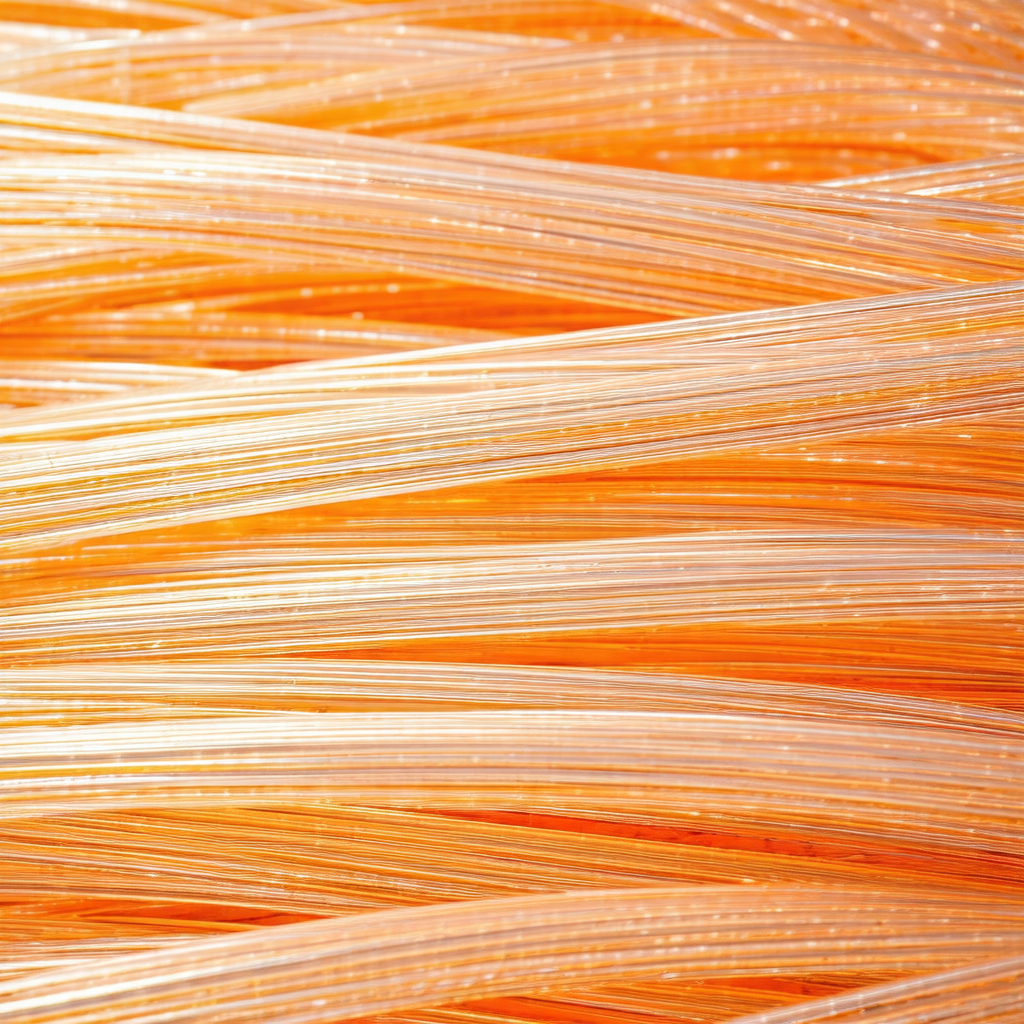 Large pile of orange and white plastic tubing