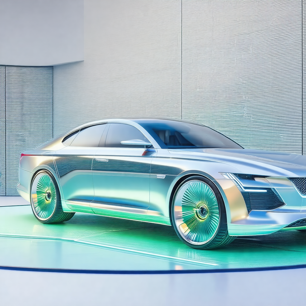Sleek silver car parked in a garage