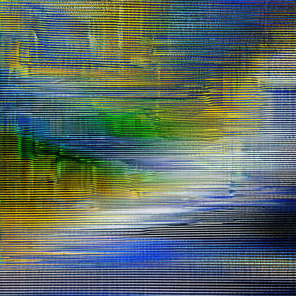 Blurry, colorful, and abstract representation of a cityscape