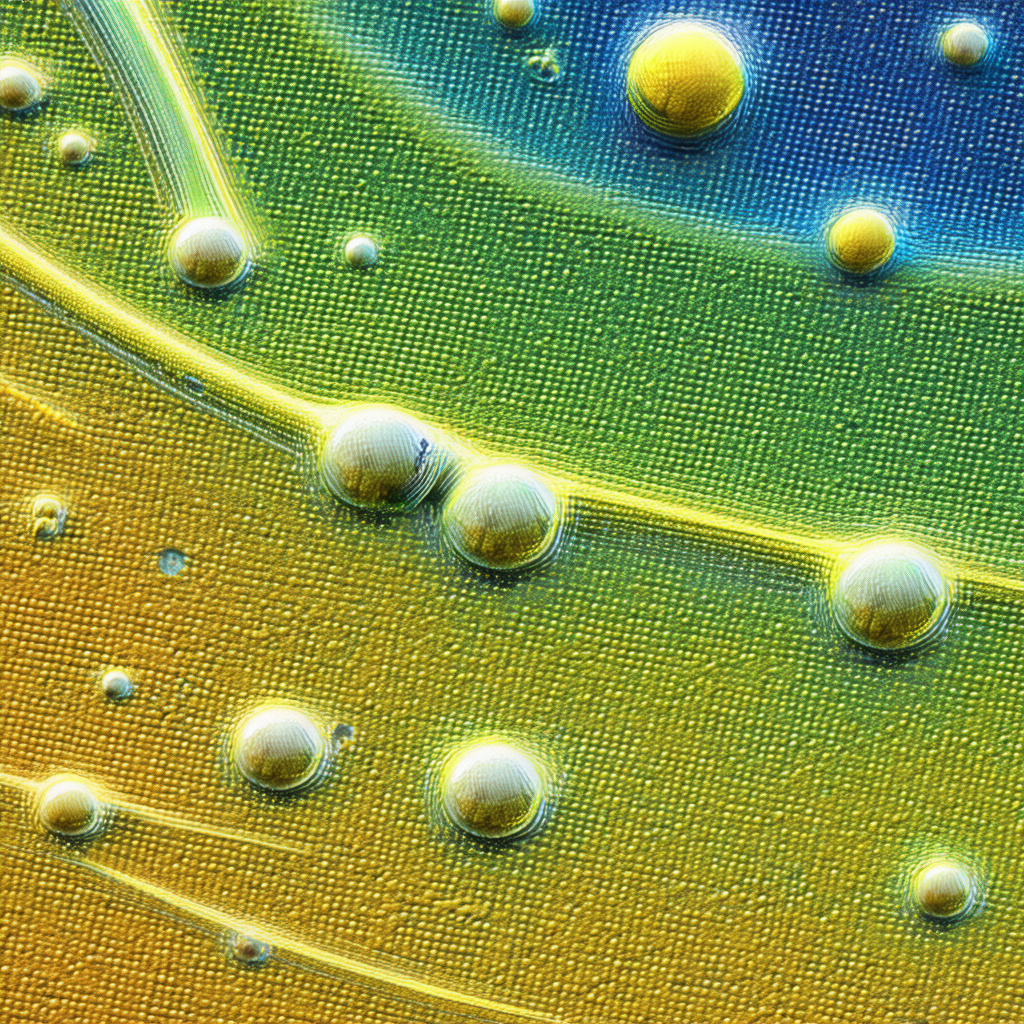 Close-up of a colorful, swirling, and bubbling liquid
