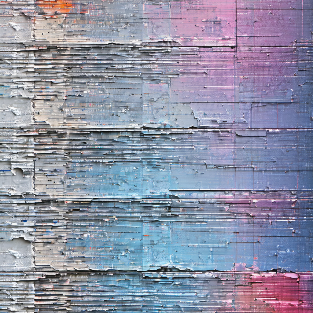 Large, colorful painting on a wall