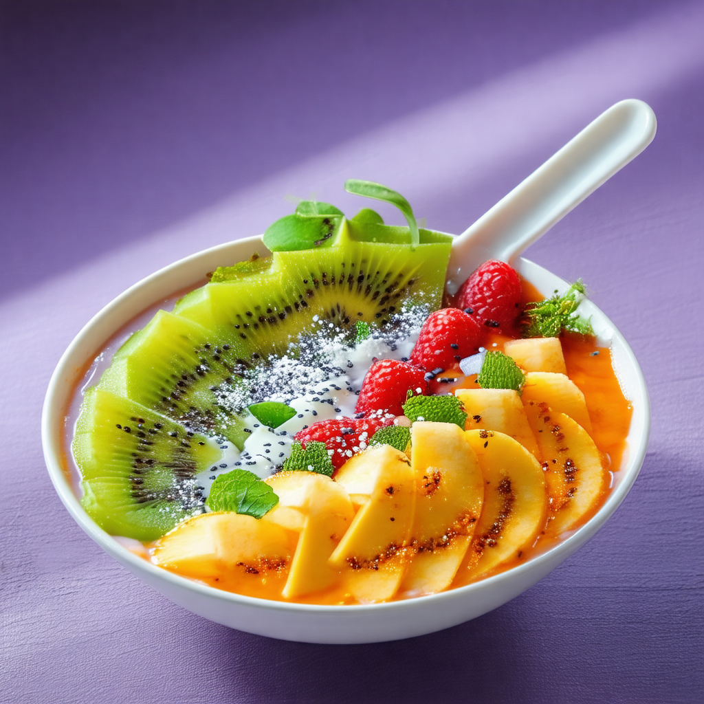 White bowl filled with a delicious fruit salad