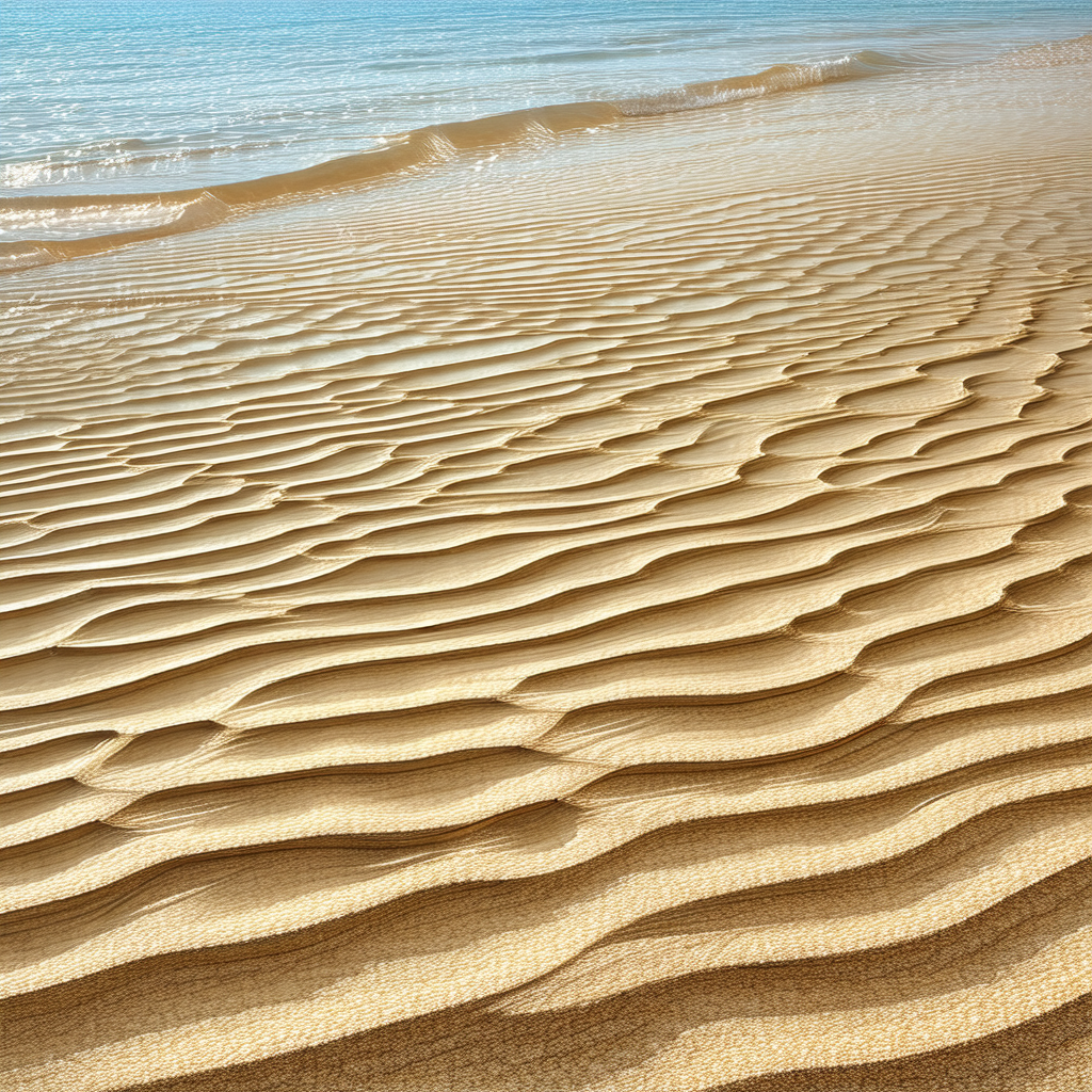 Sandy beach with a beautiful view of the ocean