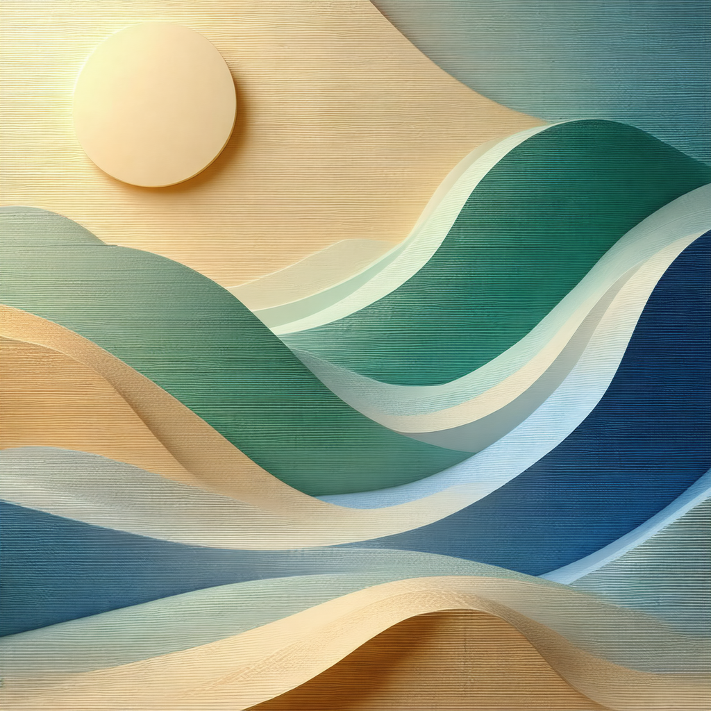 Large, colorful wave that appears to be made of paper