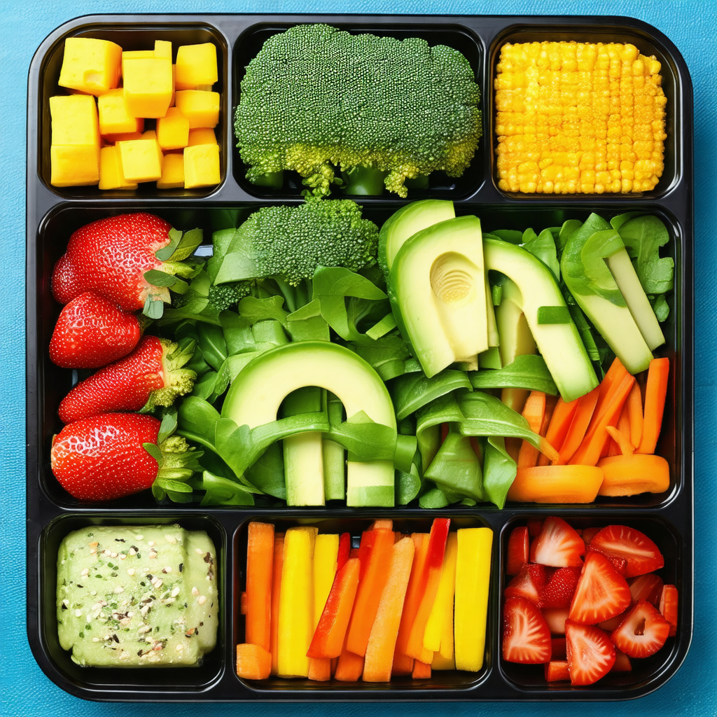 Black tray filled with a variety of fresh vegetables and ...