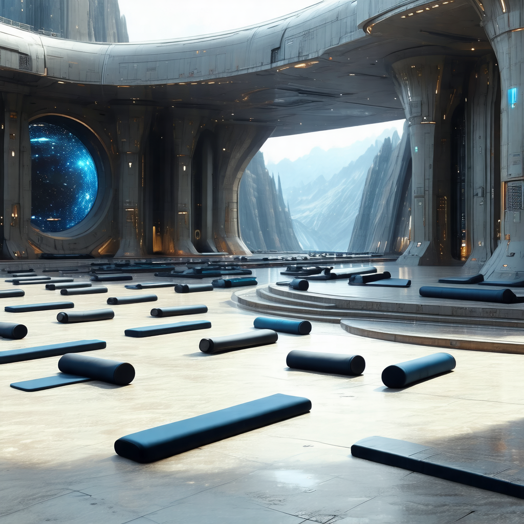 Large, open room with a futuristic design