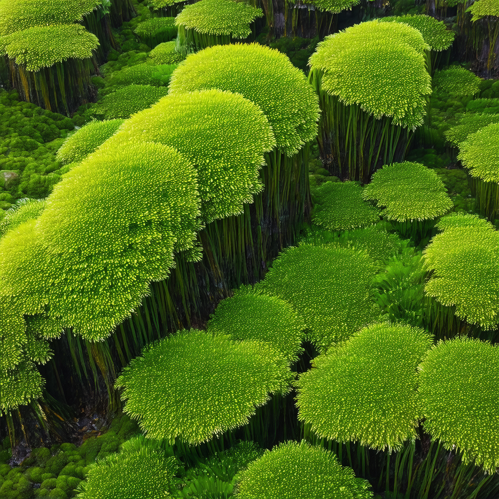 Lush green forest filled with a variety of plants