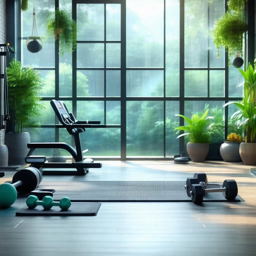 Large, well-lit gym with a variety of exercise equipment
