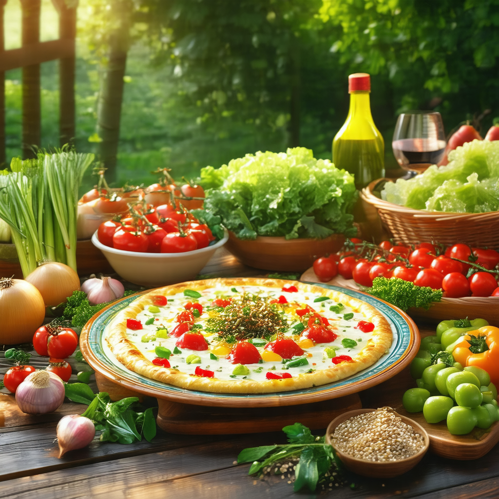 Dining table filled with a variety of fresh vegetables an...