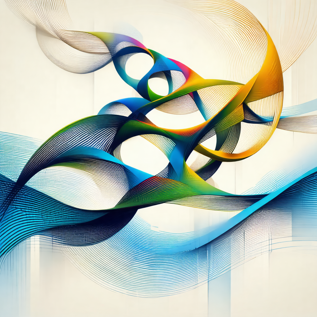 Painting of a colorful, abstract design