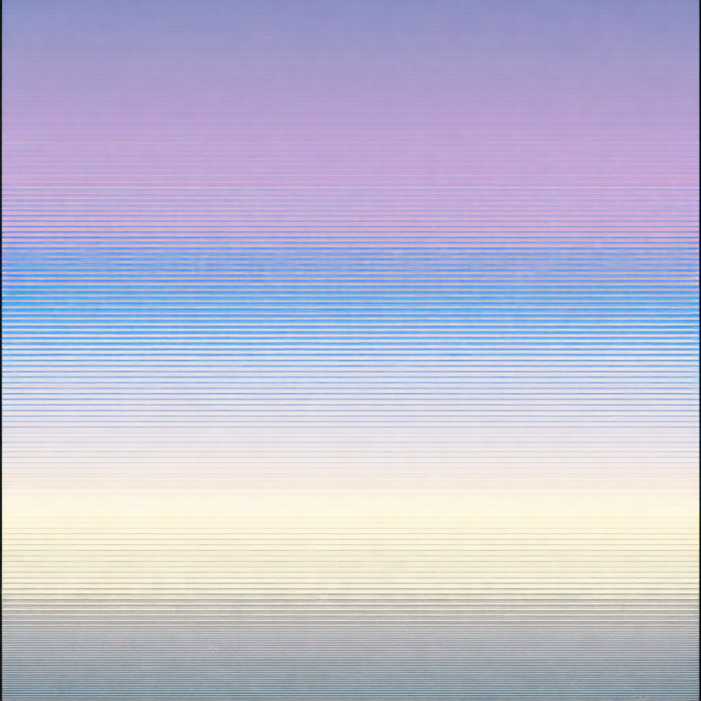 Colorful, abstract painting of a sky