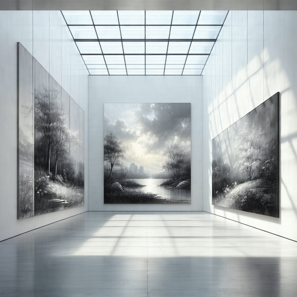 Large, open room with a white wall