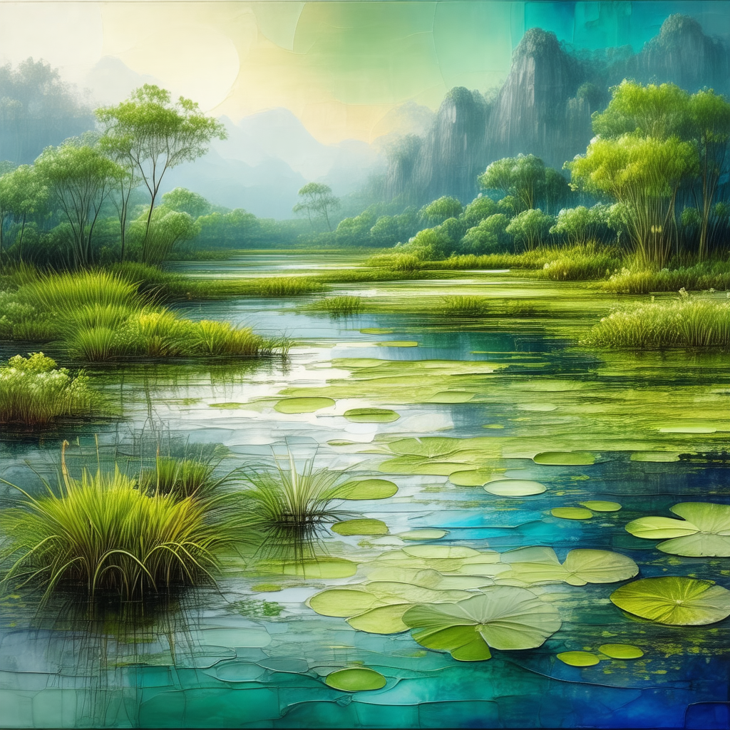 Serene scene of a river surrounded by lush greenery