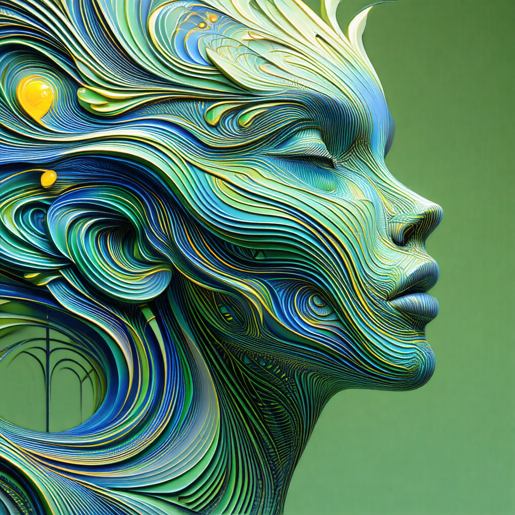 Woman with a unique and artistic appearance