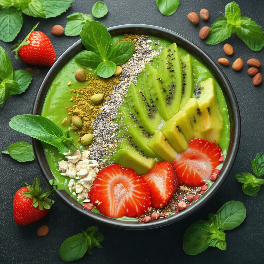 Bowl filled with a variety of fruits and vegetables