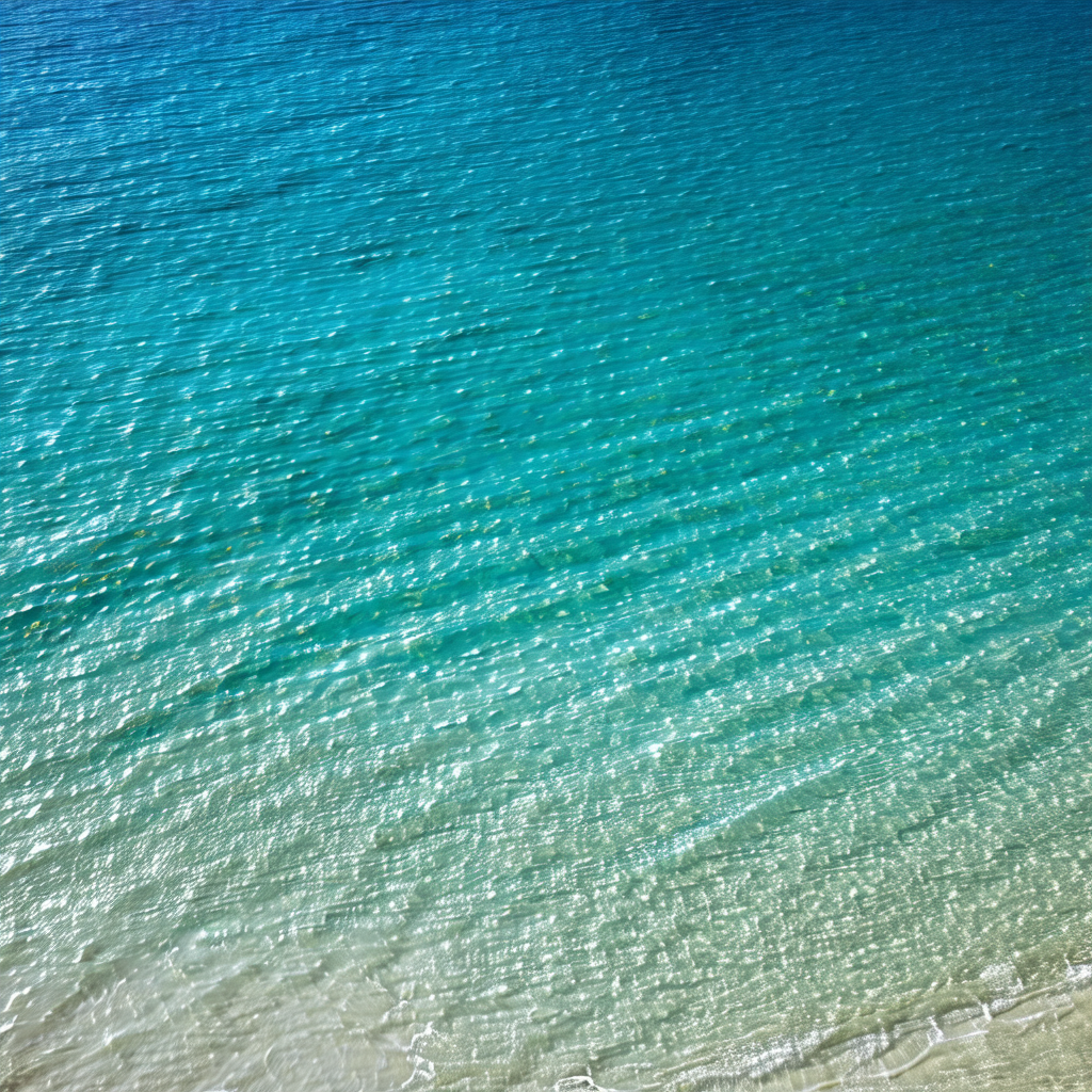 Beautiful blue ocean with a few ripples on the surface