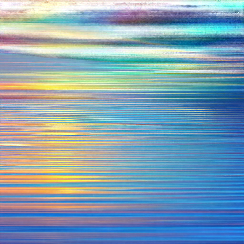 Beautiful ocean scene with a vibrant blue sky