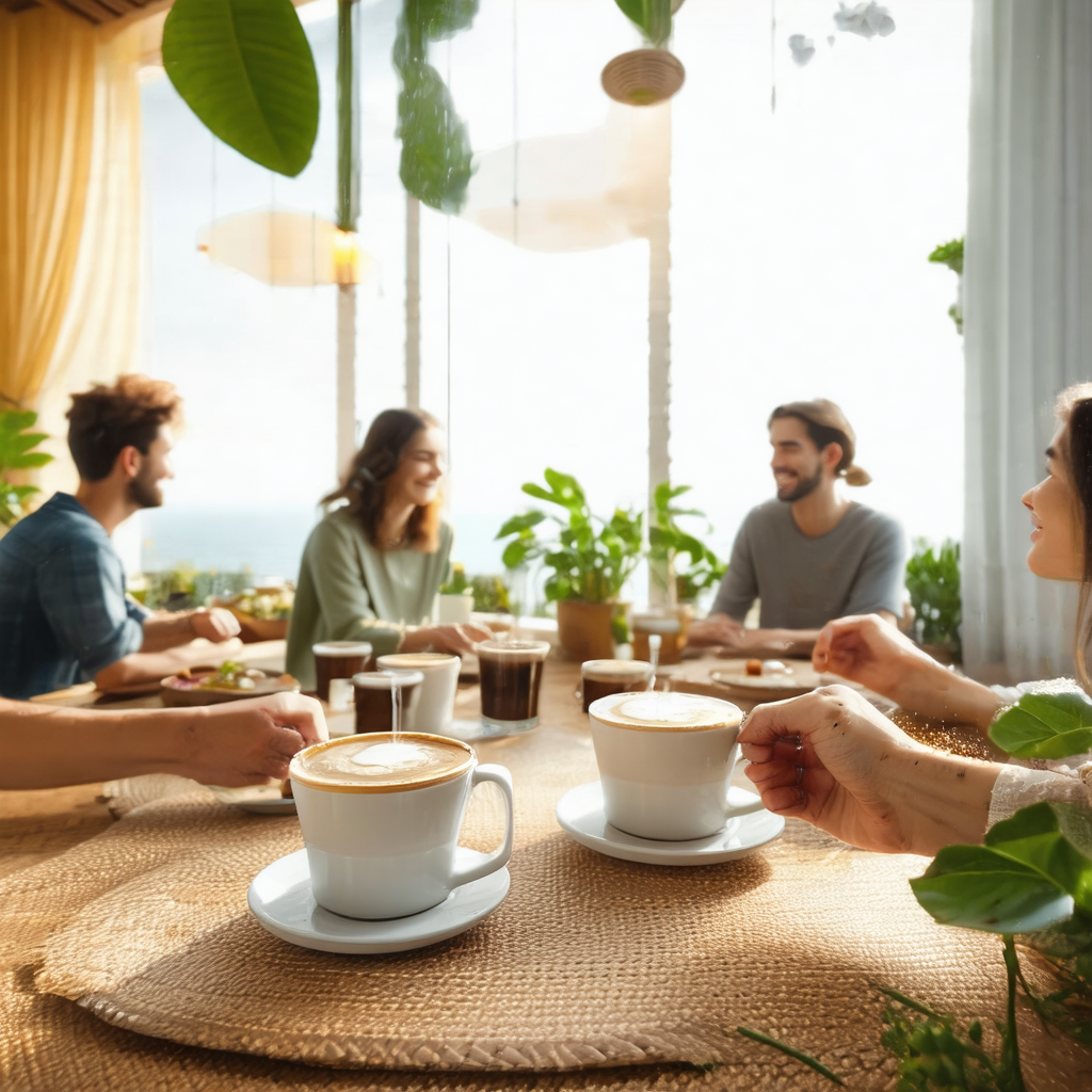 Group of people gathered around a dining table, enjoying ...