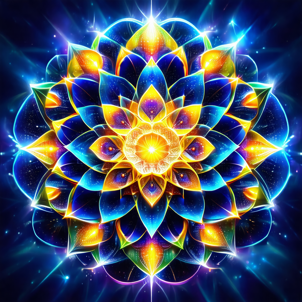 Vibrant and colorful flower with a yellow center