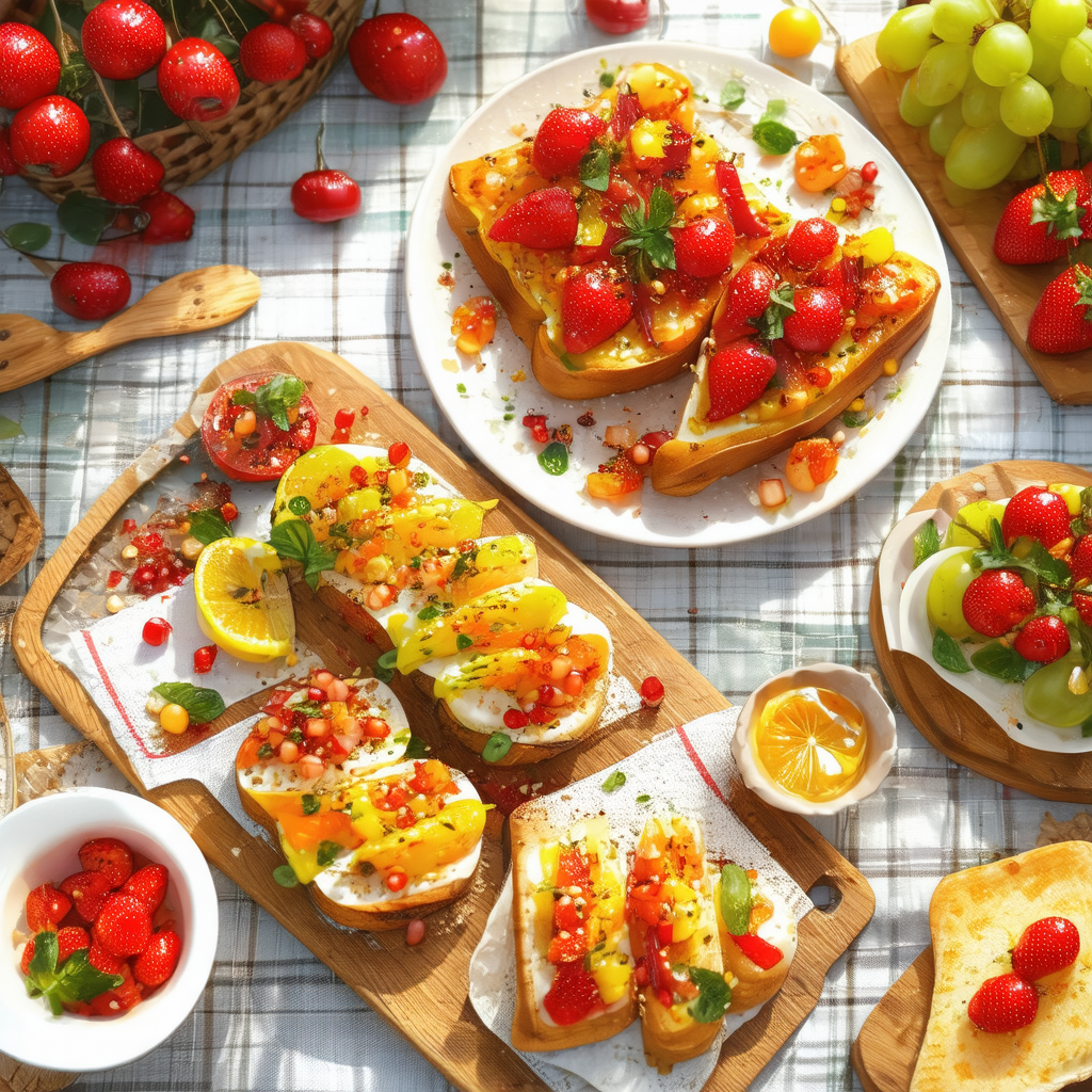 Dining table filled with a variety of food items