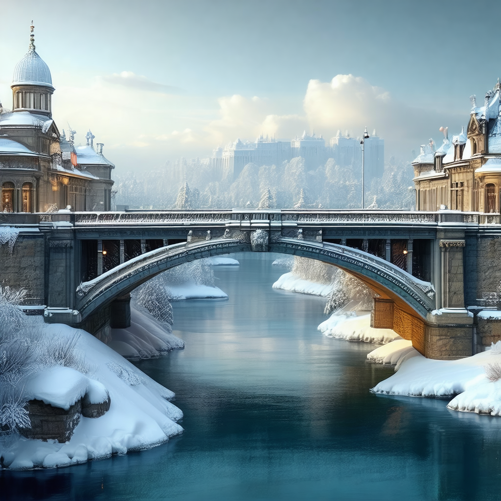 Beautiful bridge that spans across a river