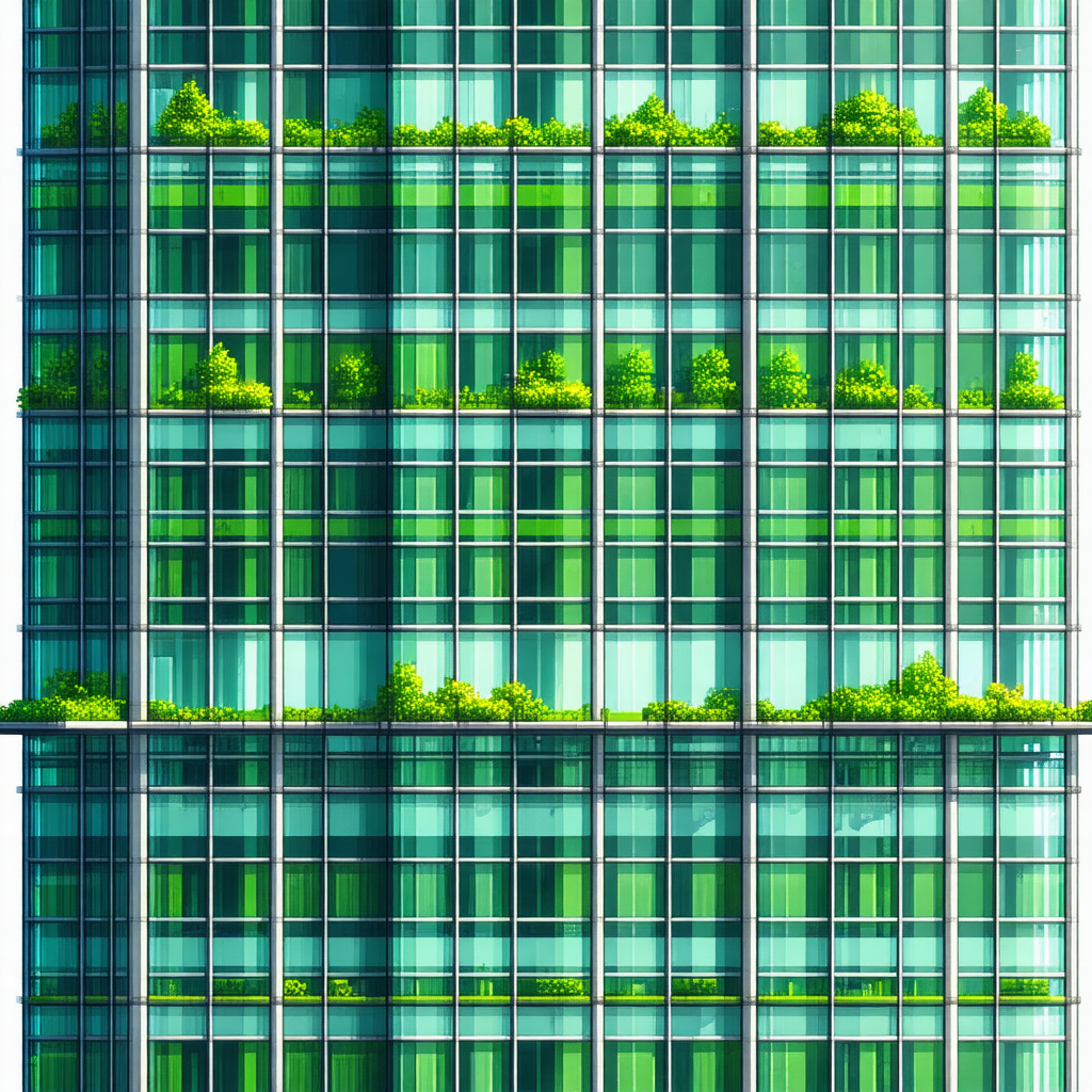 Large, modern building with many windows