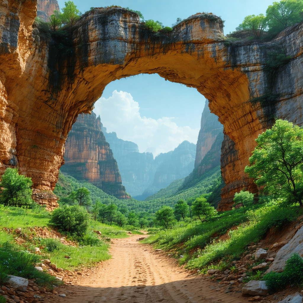 Beautiful landscape with a mountain range in the background