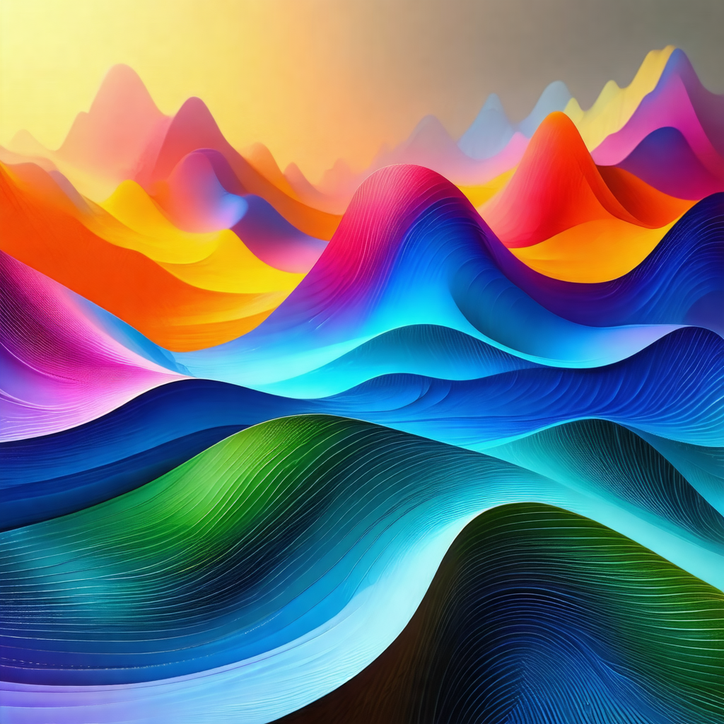 Vibrant and colorful mountain landscape