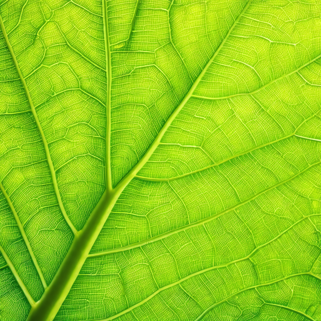 Large green leaf, possibly a banana leaf, with a prominen...