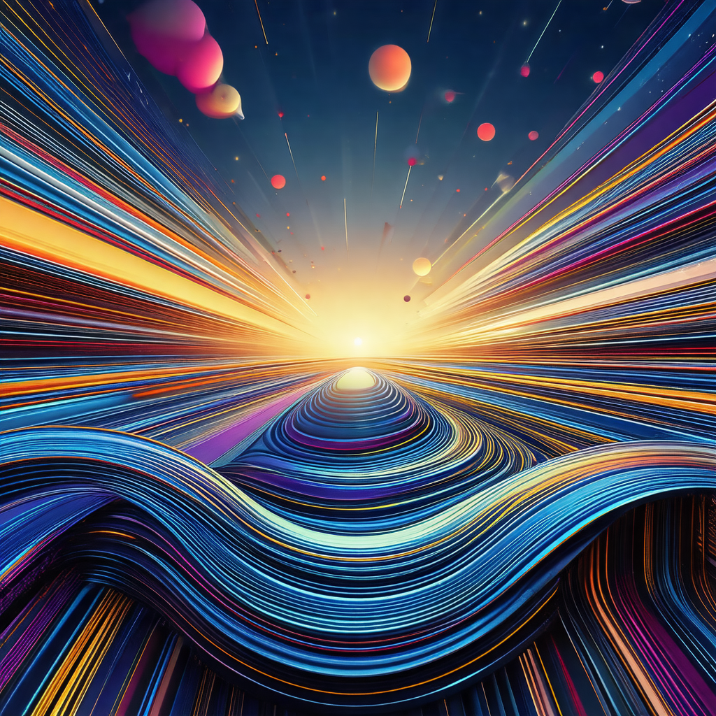 Colorful and vibrant painting of a sunset