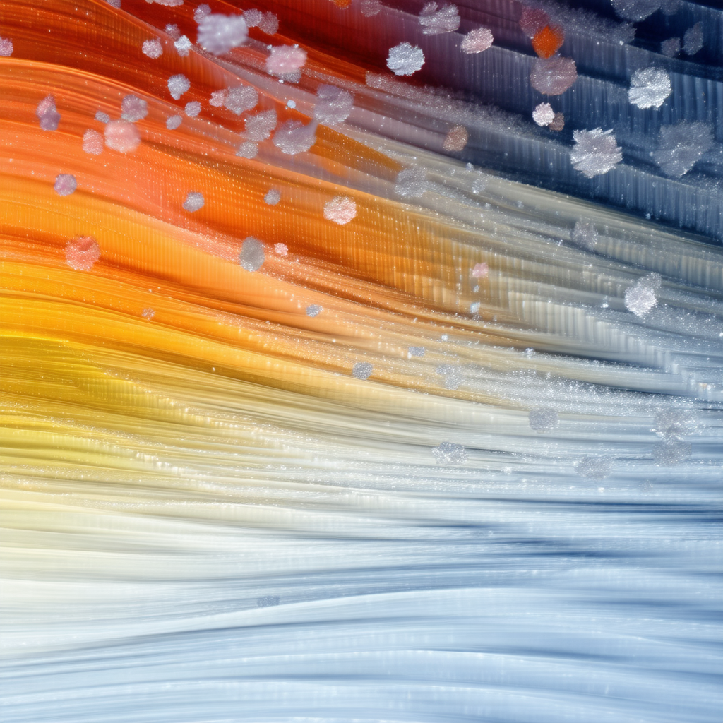 Close-up of a colorful, swirling, and dynamic waterfall