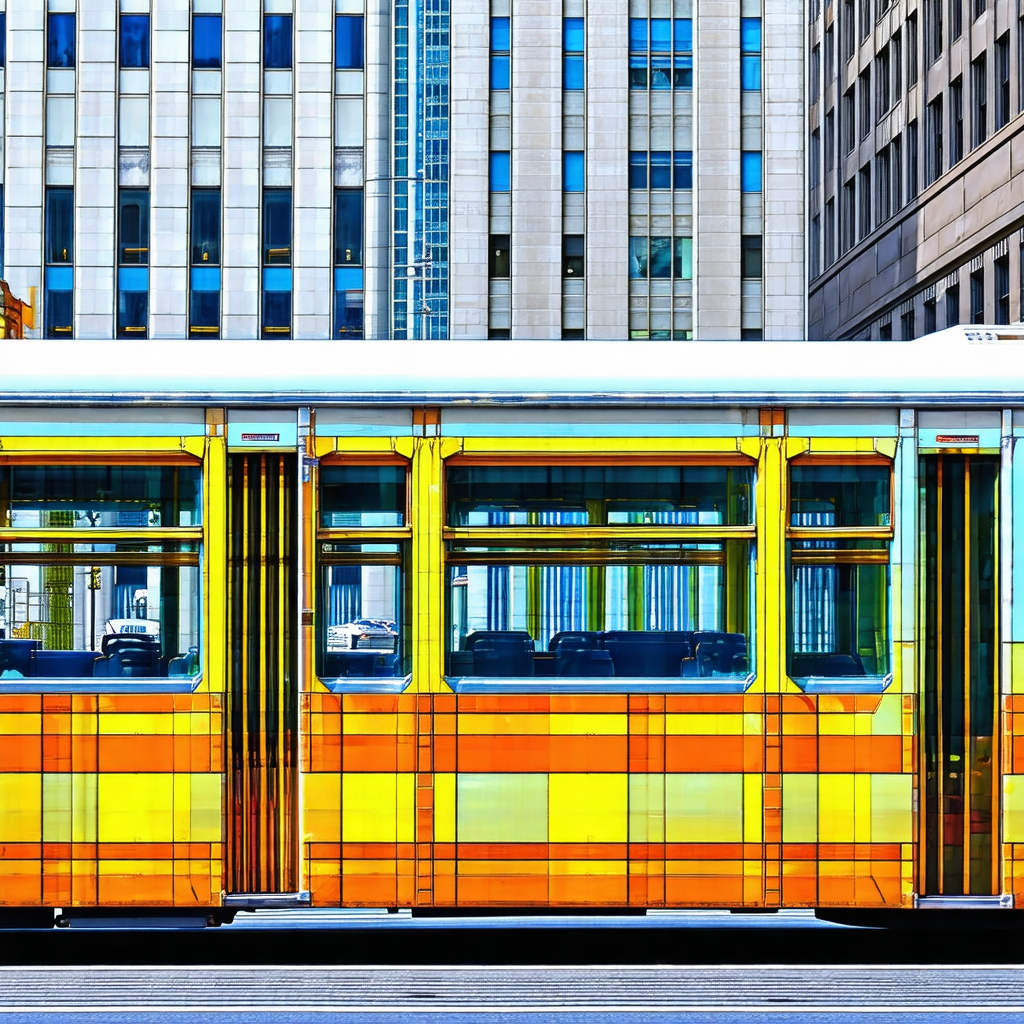 Yellow and orange train traveling down the tracks