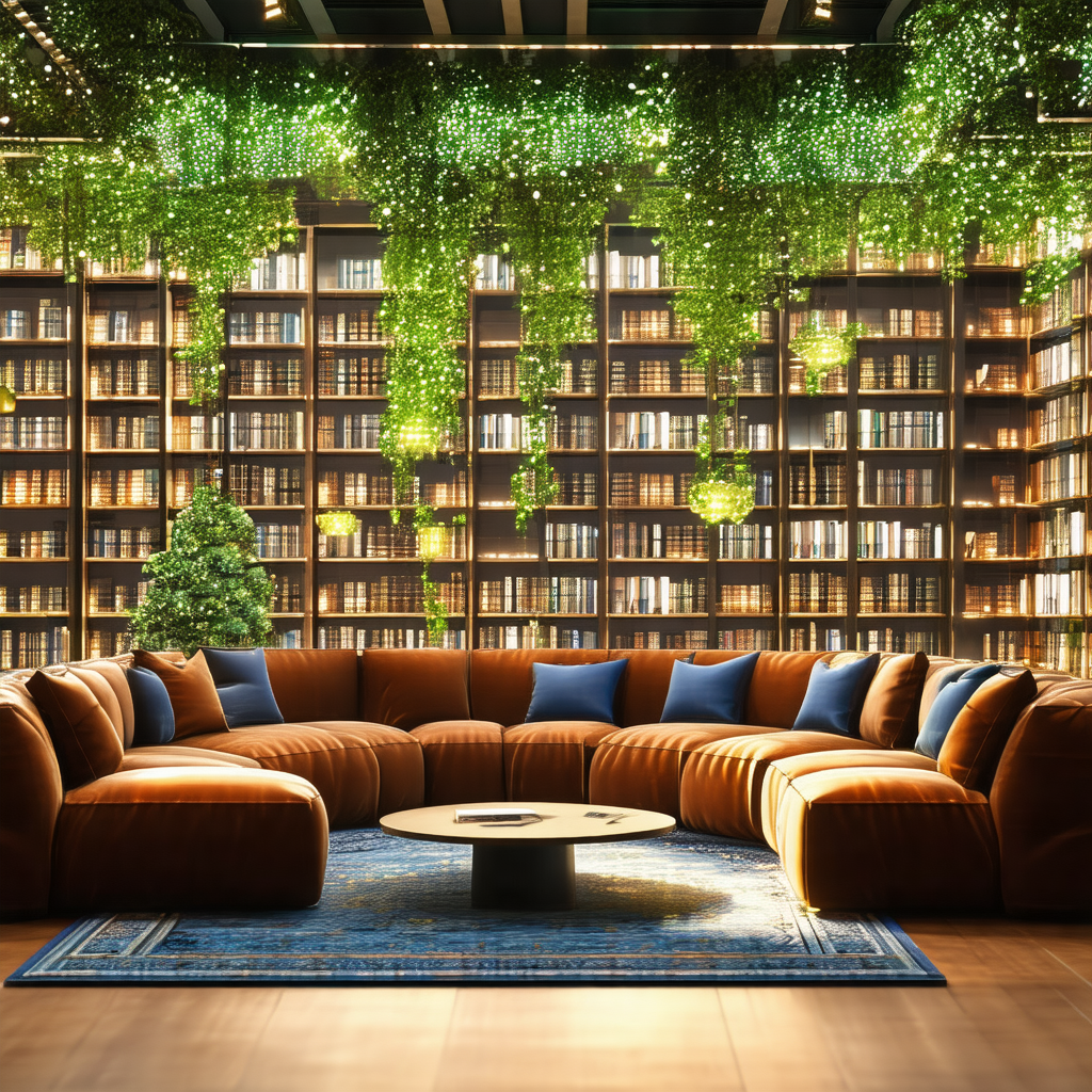 Large, well-lit room with a cozy atmosphere