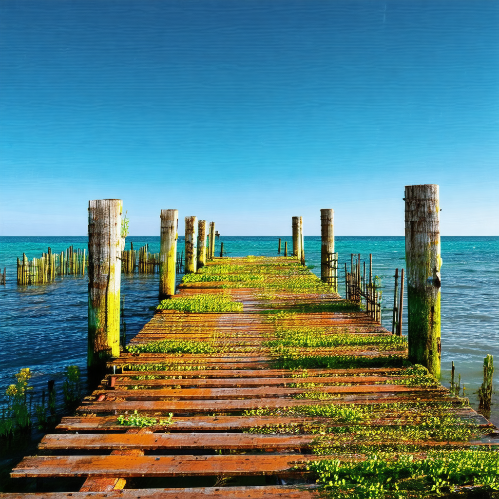 Pier extending out into the ocean