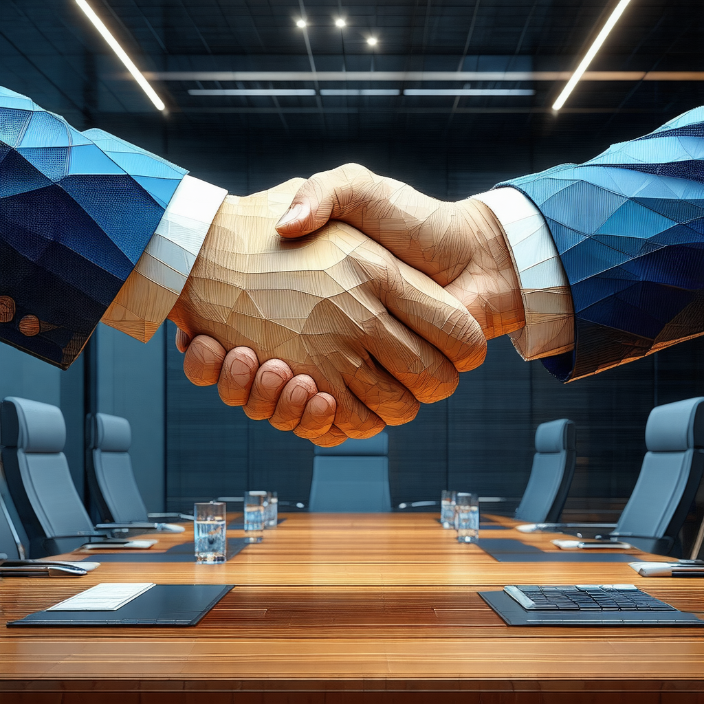 Business meeting taking place in a conference room