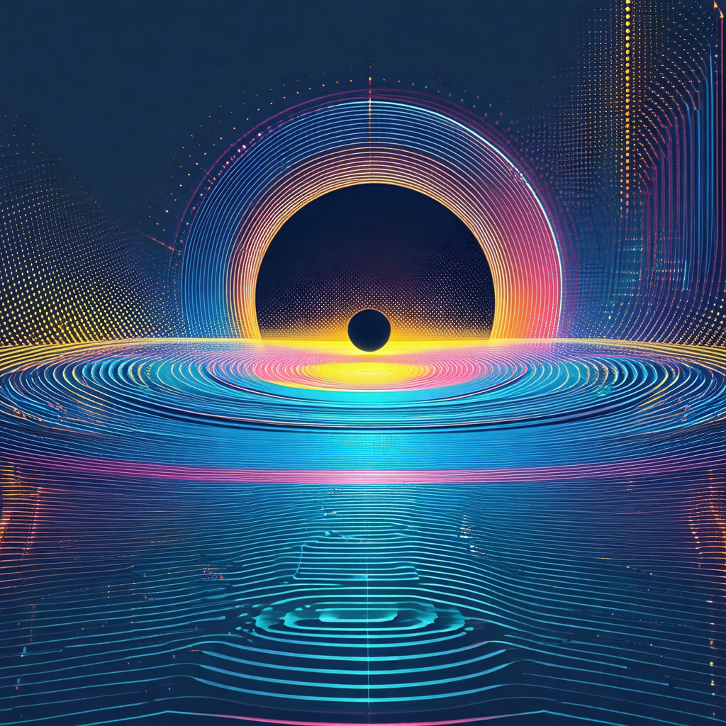 Futuristic, colorful, and abstract representation of a bl...